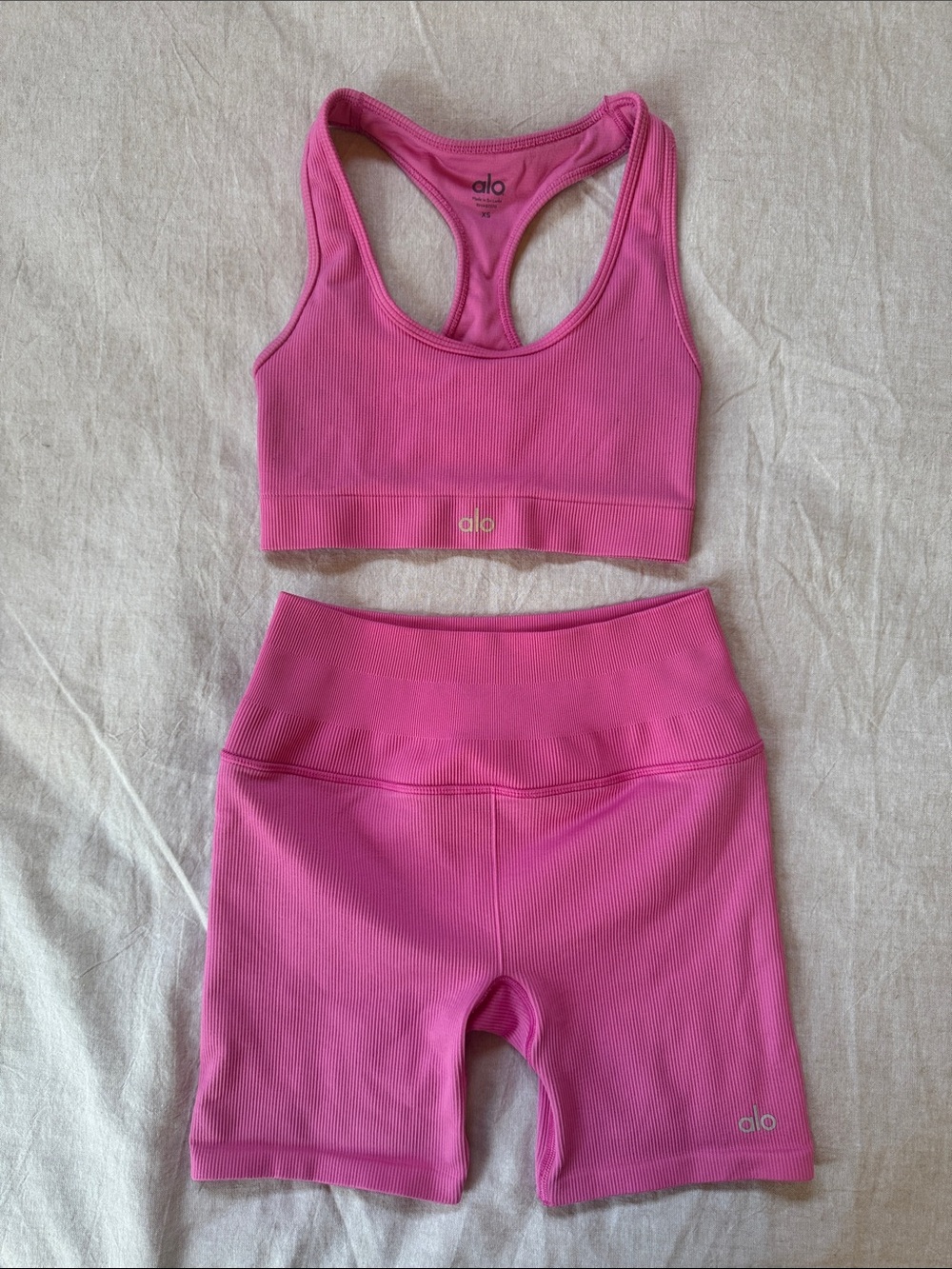 Alo Bra and Shorts Set